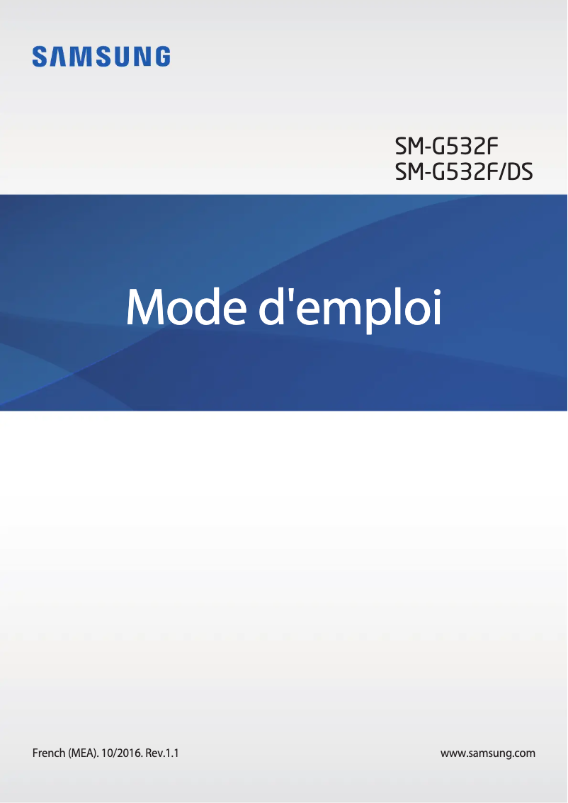 Page 1 de la notice Manuel utilisateur Samsung Galaxy Grand Prime Plus