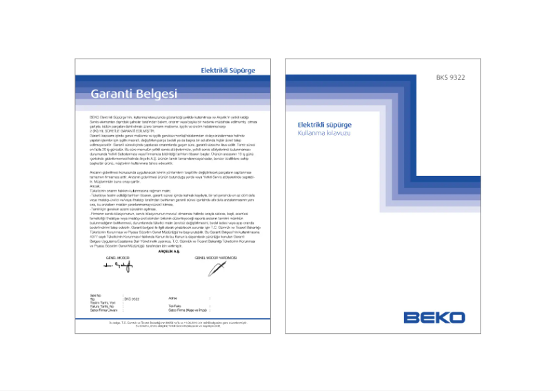 Página 1 del manual Manual de usuario Beko BKS 9322