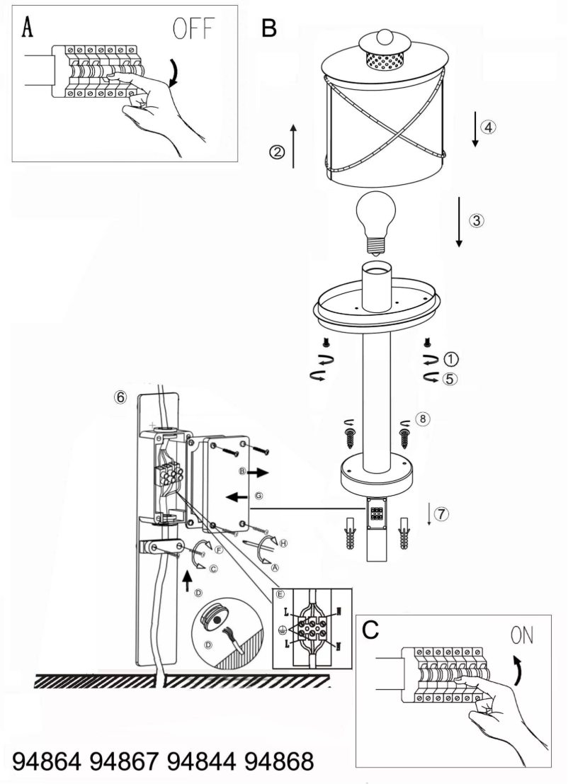 Page n°1 - Manuel utilisateur Eglo Vintage Hilburn 1