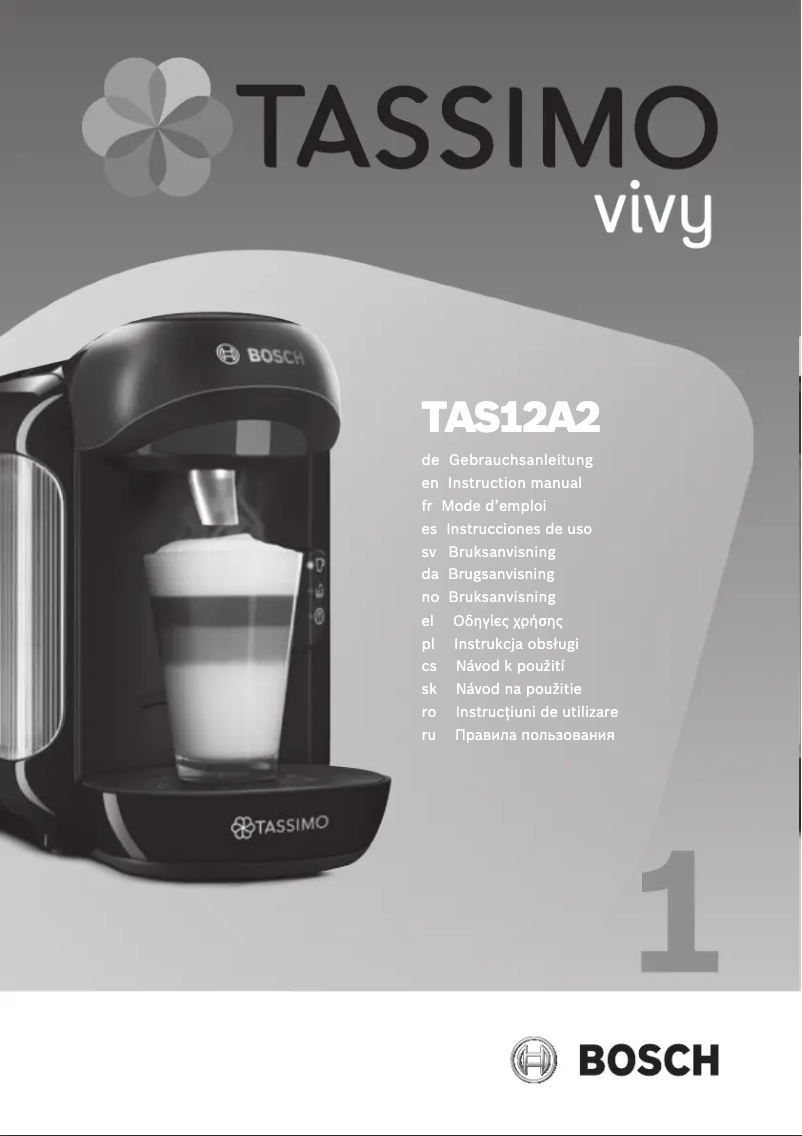 Image de la première page du manuel de l'appareil Tassimo Vivy TAS12A2