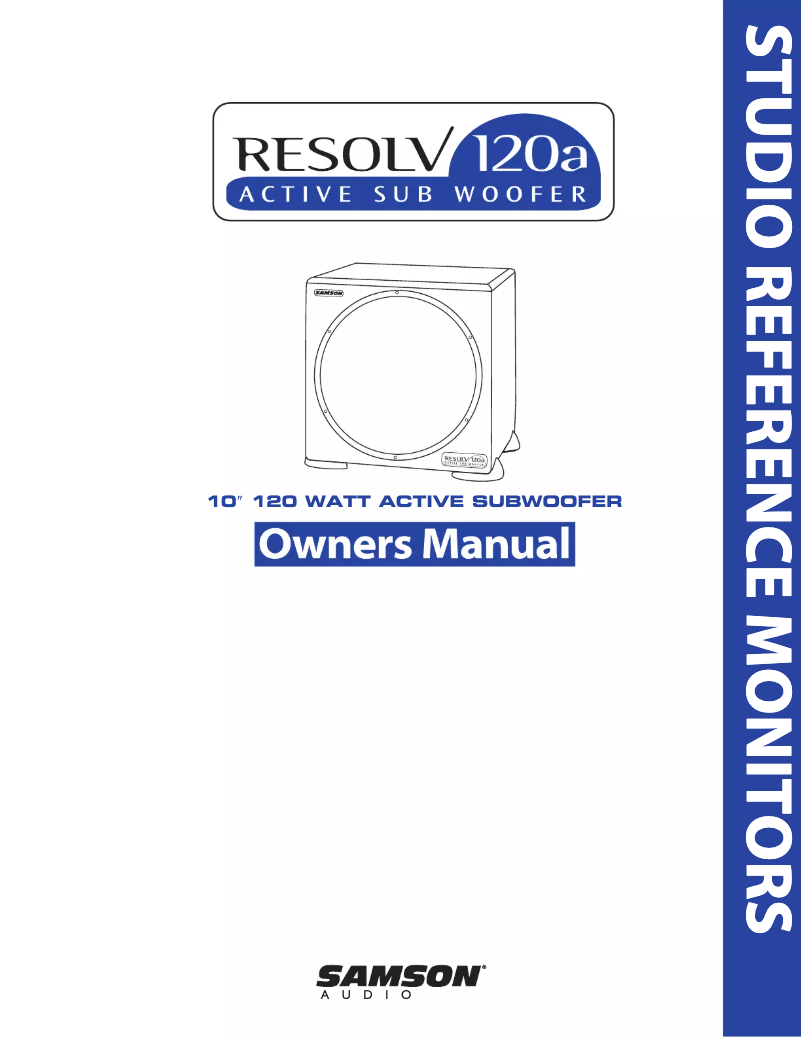 Page n°1 - Manuel utilisateur Samson Resolv 120a