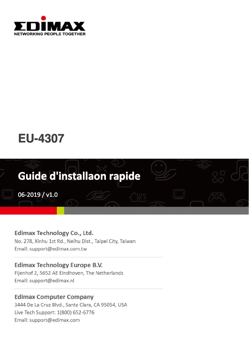 Page n°1 - Manuel utilisateur Edimax EU-4307