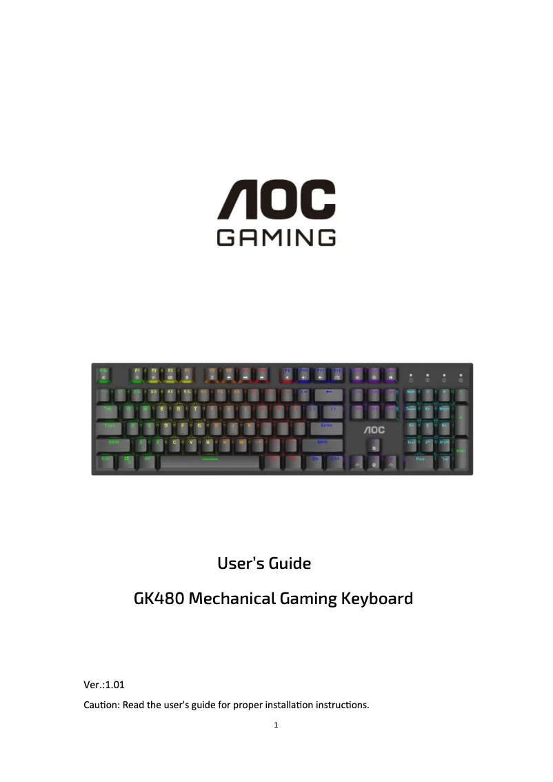 Image de la première page du manuel de l'appareil GK480