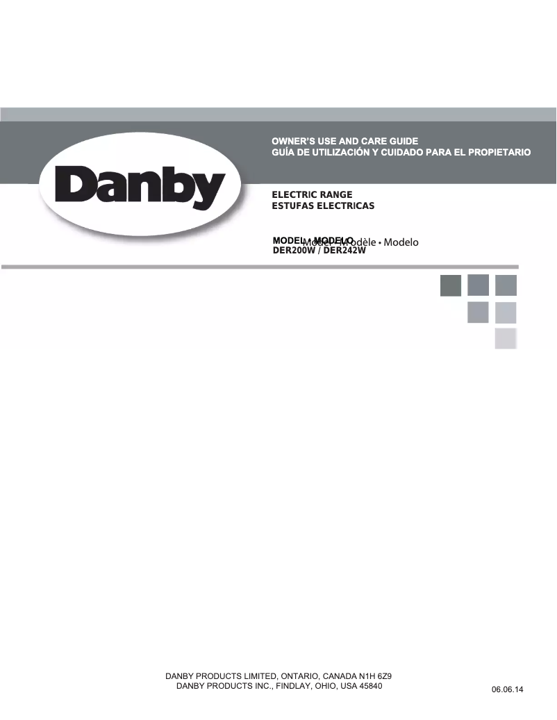 Page n°1 - Manuel utilisateur Danby DER200W