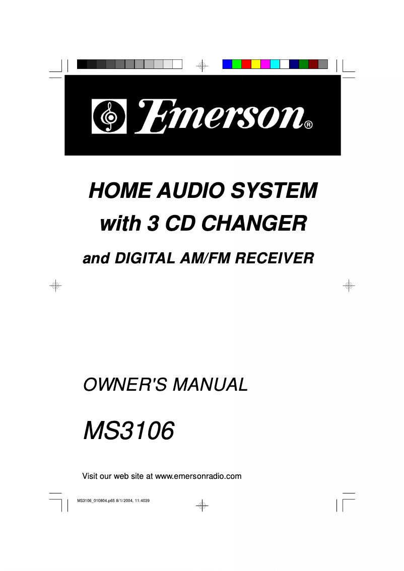 Page n°1 - Manuel utilisateur Emerson MS3106