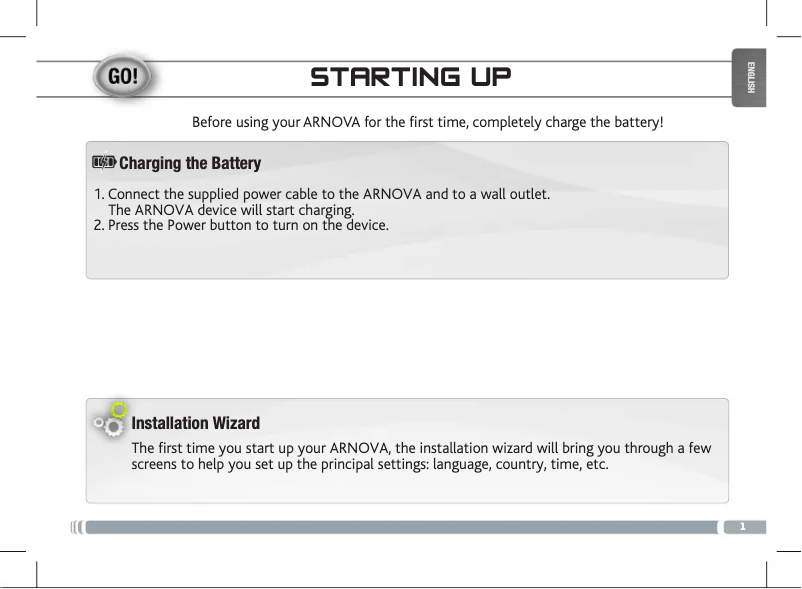 Page n°1 - Manuel utilisateur Arnova 7c G3