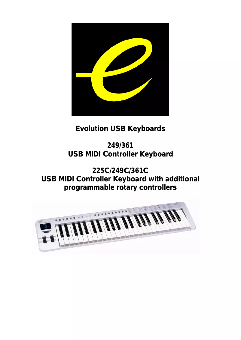 Page n°1 - Manuel utilisateur Evolution 361C