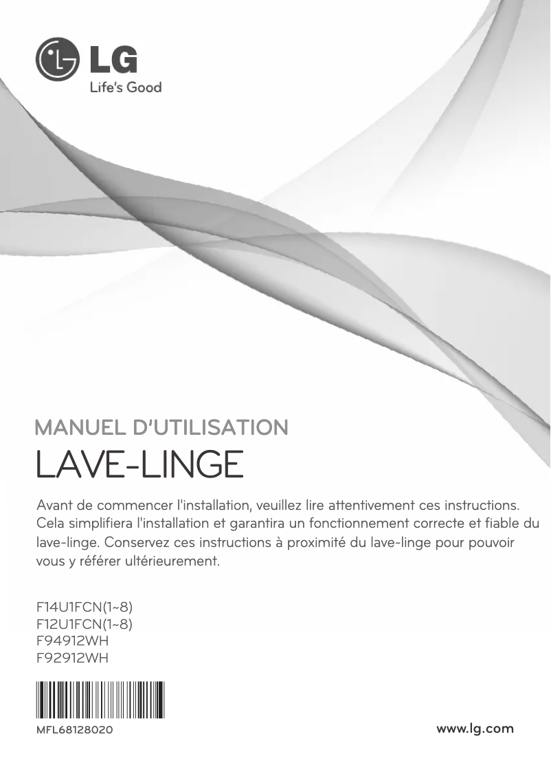 Page n°1 - Manuel utilisateur LG F94912WH