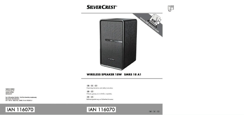 Page n°1 - Manuel utilisateur SilverCrest SMRS 18 A1