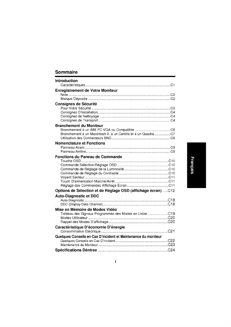 Image de la première page du manuel de l'appareil CB216