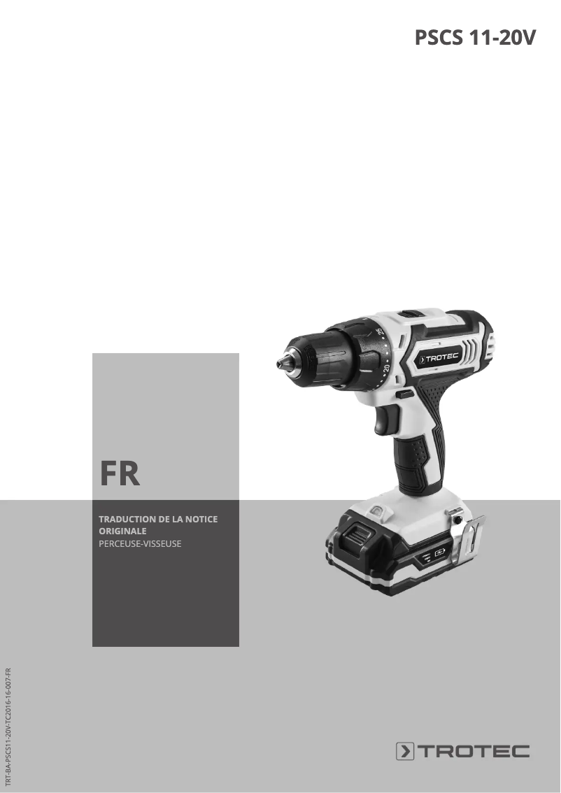 Página 1 del manual Manual de usuario Trotec PSCS 11-20V