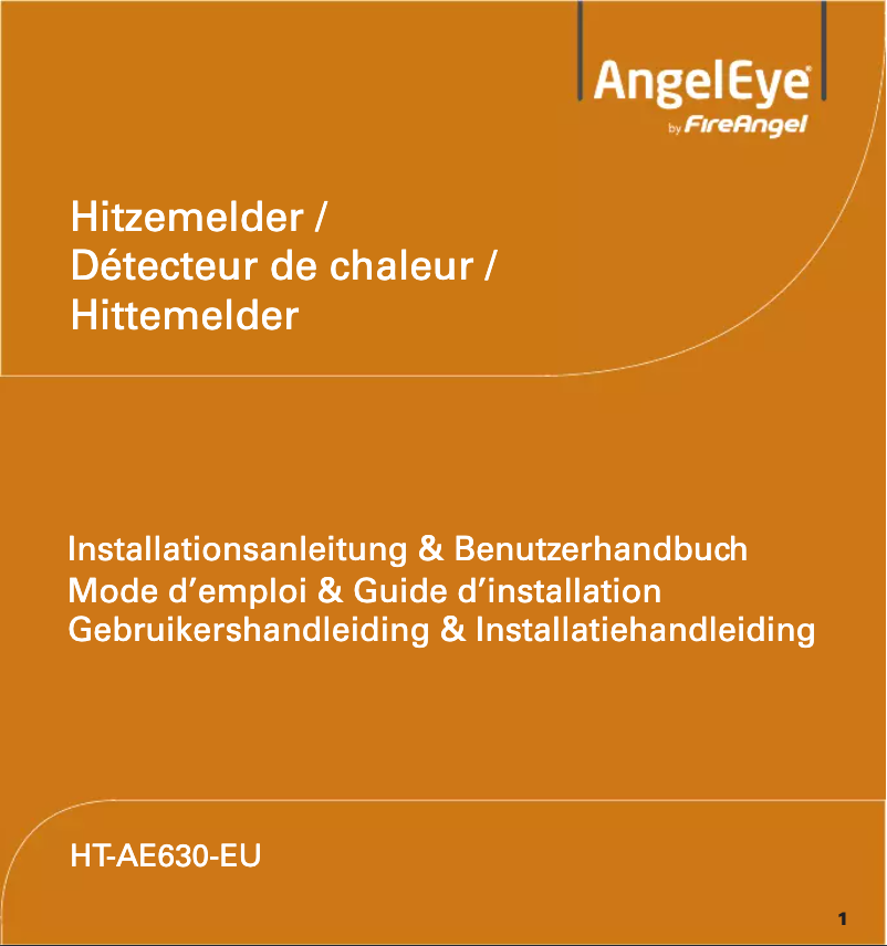 Page n°1 - Manuel utilisateur AngelEye HT-AE-630-EUR