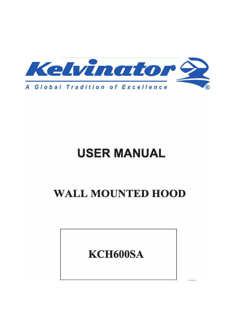 Page 1 de la notice Manuel utilisateur Kelvinator KCH600SA