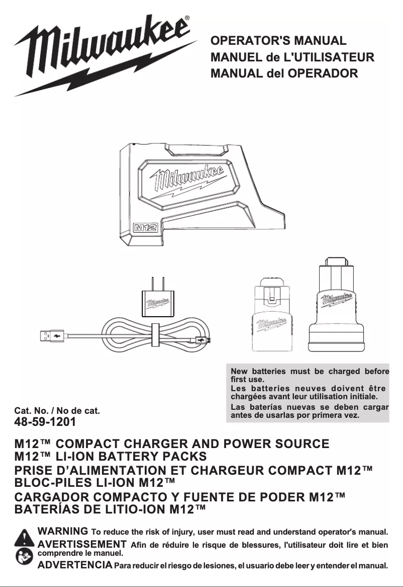 Página 1 del manual Manual de usuario Milwaukee 48-59-1201