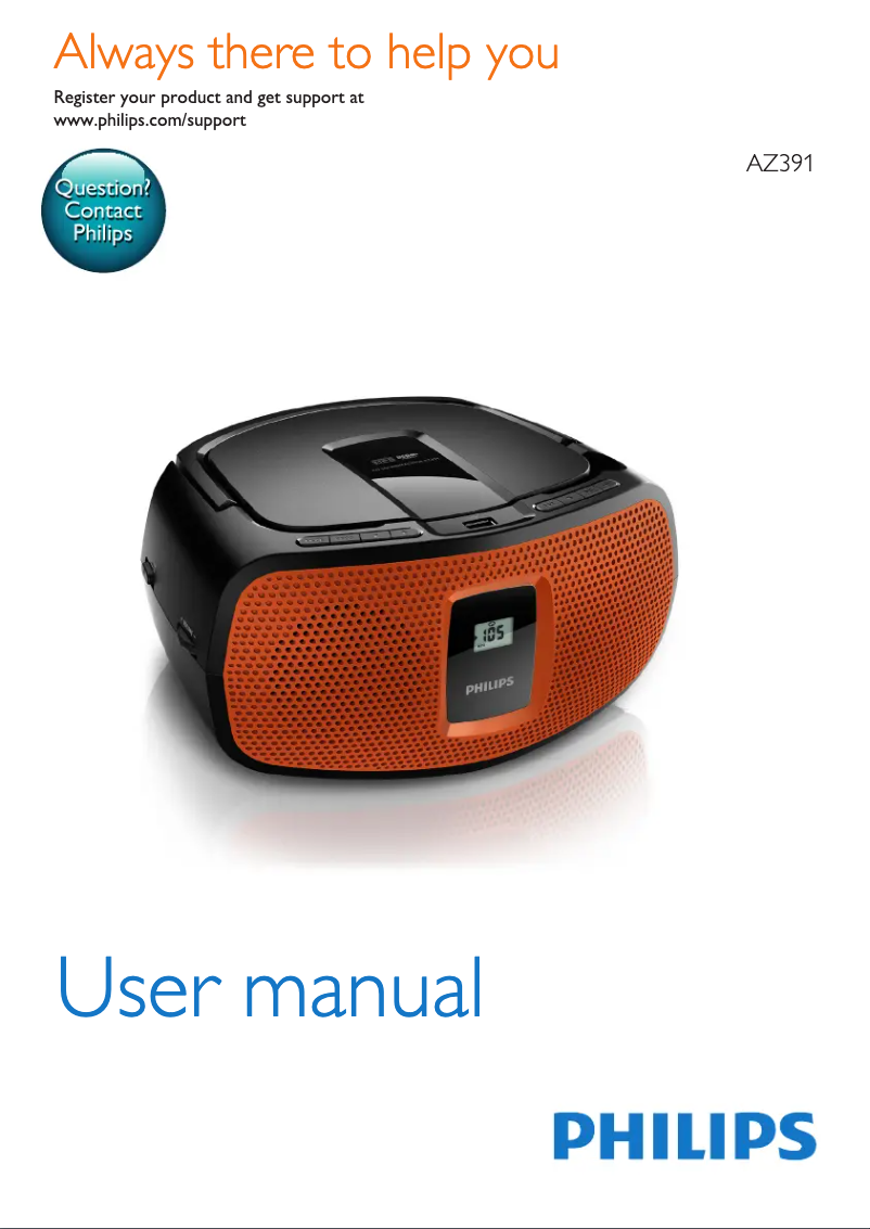 Image de la première page du manuel de l'appareil AZ391X