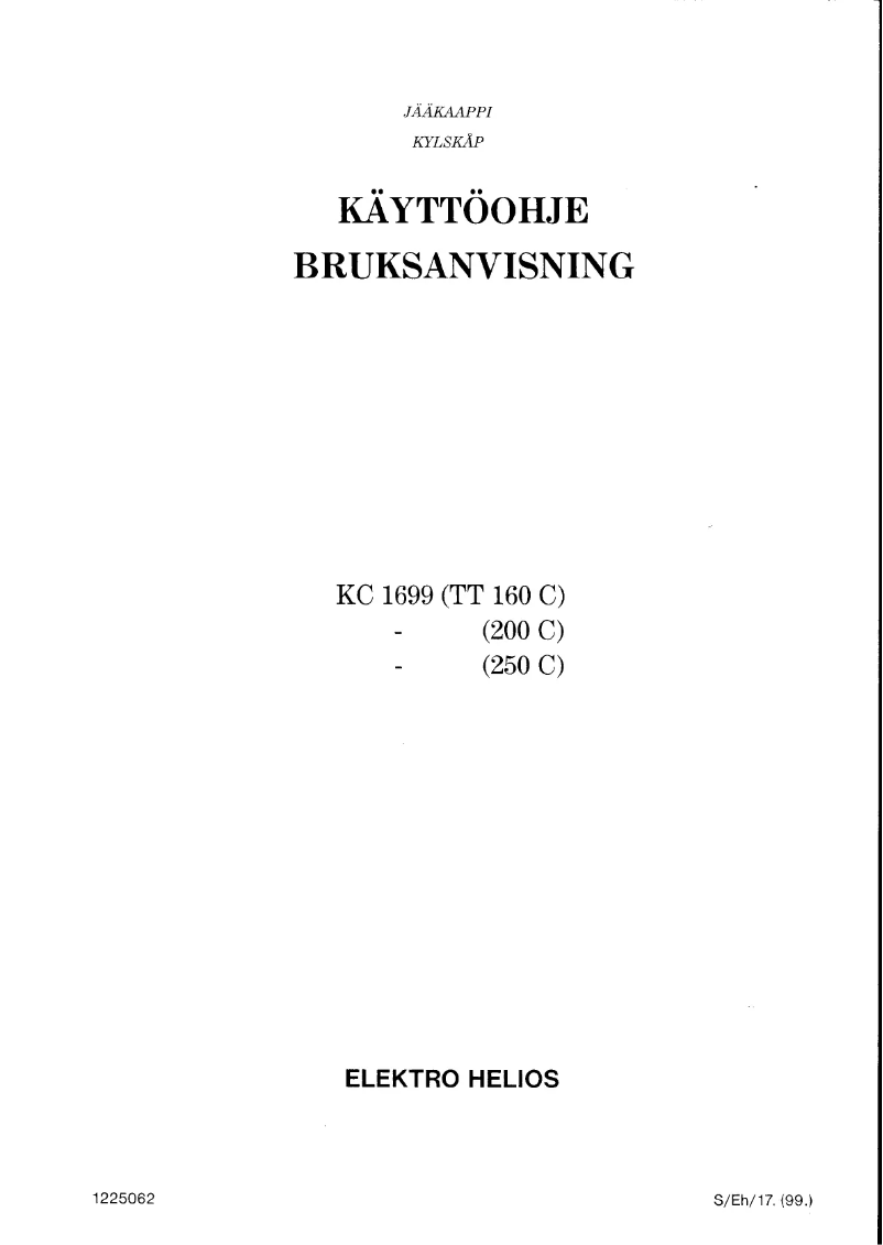 Page 1 de la notice Manuel utilisateur Elektro Helios KC2089