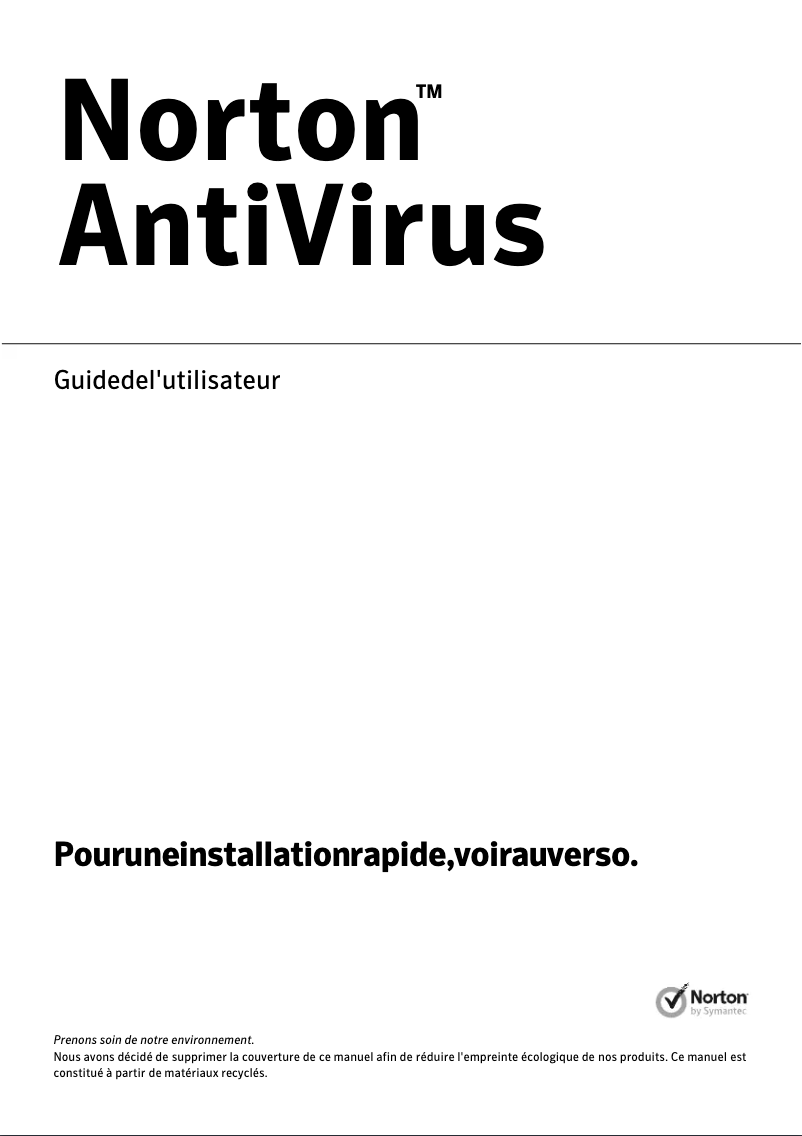 Page n°1 - Manuel utilisateur Symantec Norton AntiVirus 2013