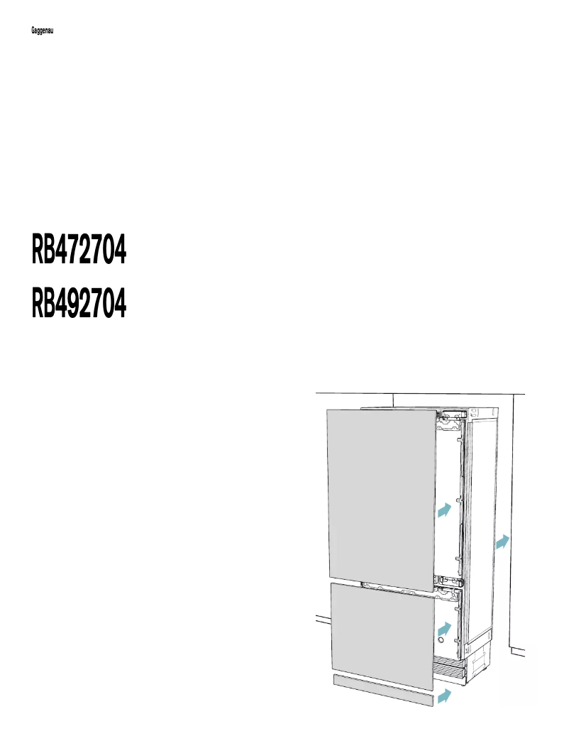 Page 1 de la notice Guide d'installation Gaggenau RB472704