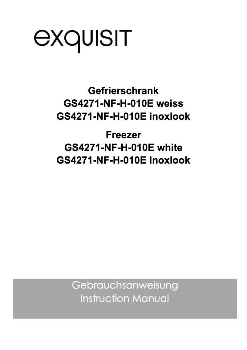 Image de la première page du manuel de l'appareil GS4271-NF-H-010E