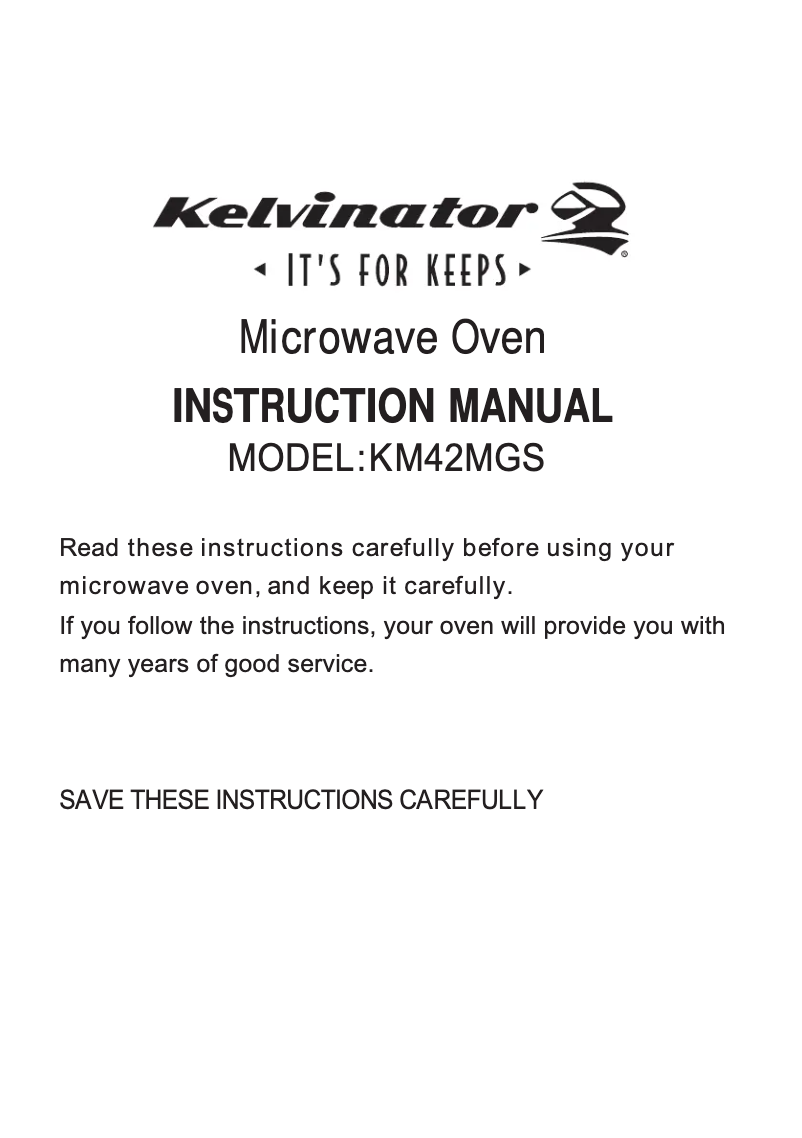 Page 1 de la notice Manuel utilisateur Kelvinator KM42MGS