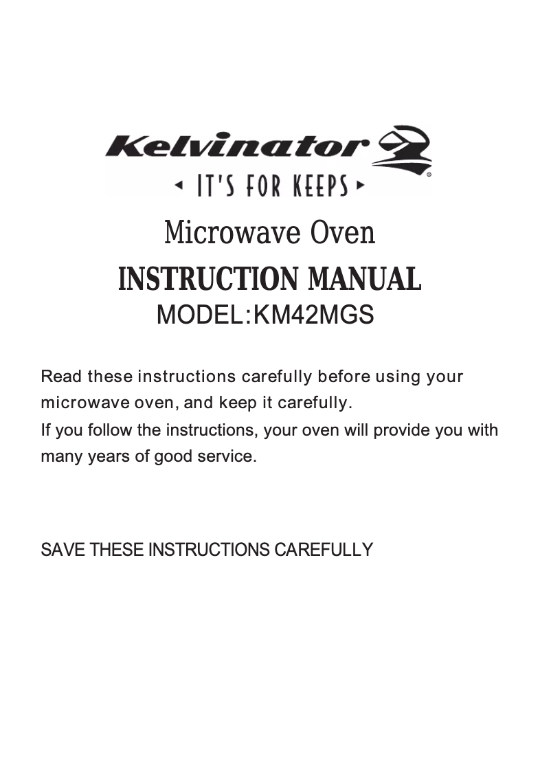 Page n°1 - Manuel utilisateur Kelvinator KM42MGS