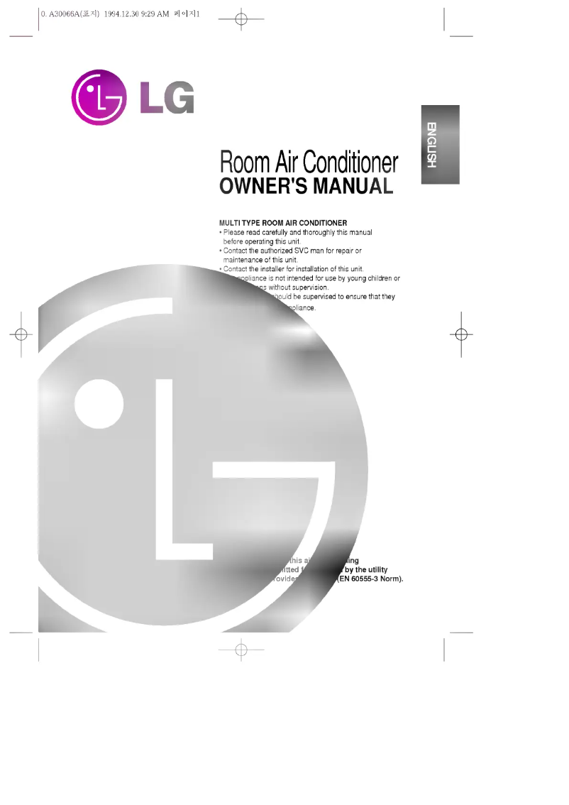 Image de la première page du manuel de l'appareil LMN1963H2L