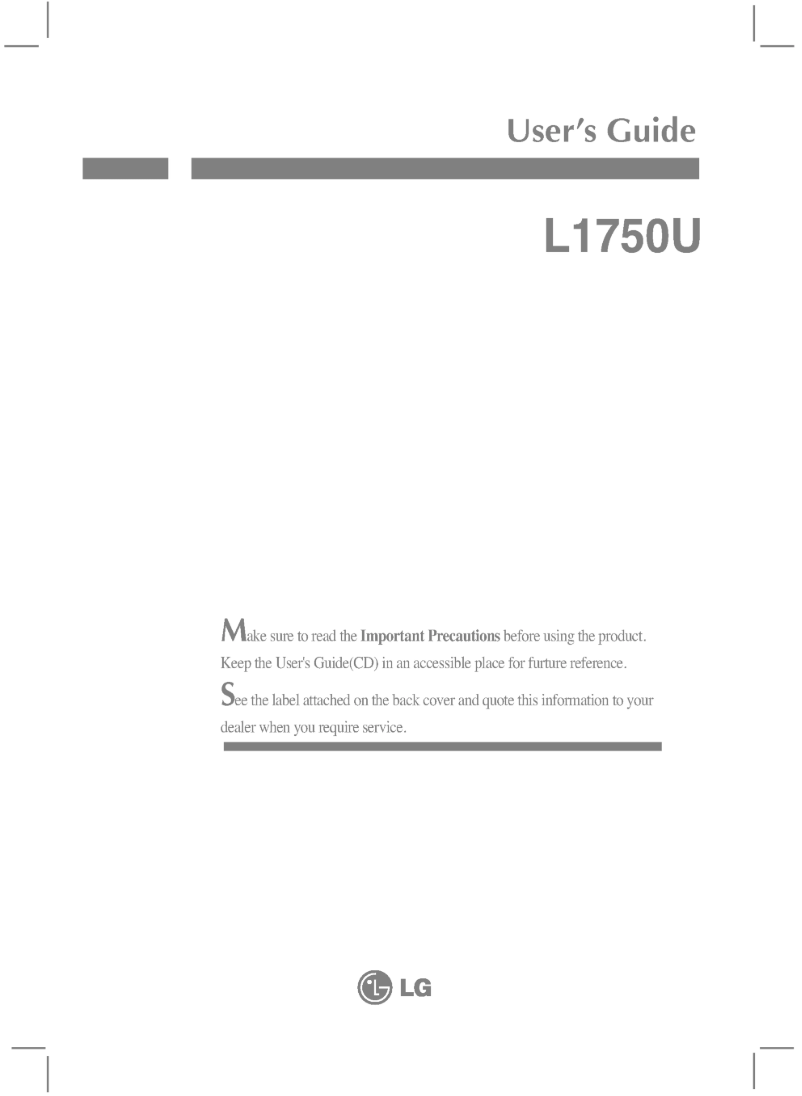 Imagen de la primera página del manual del dispositivo L1750U