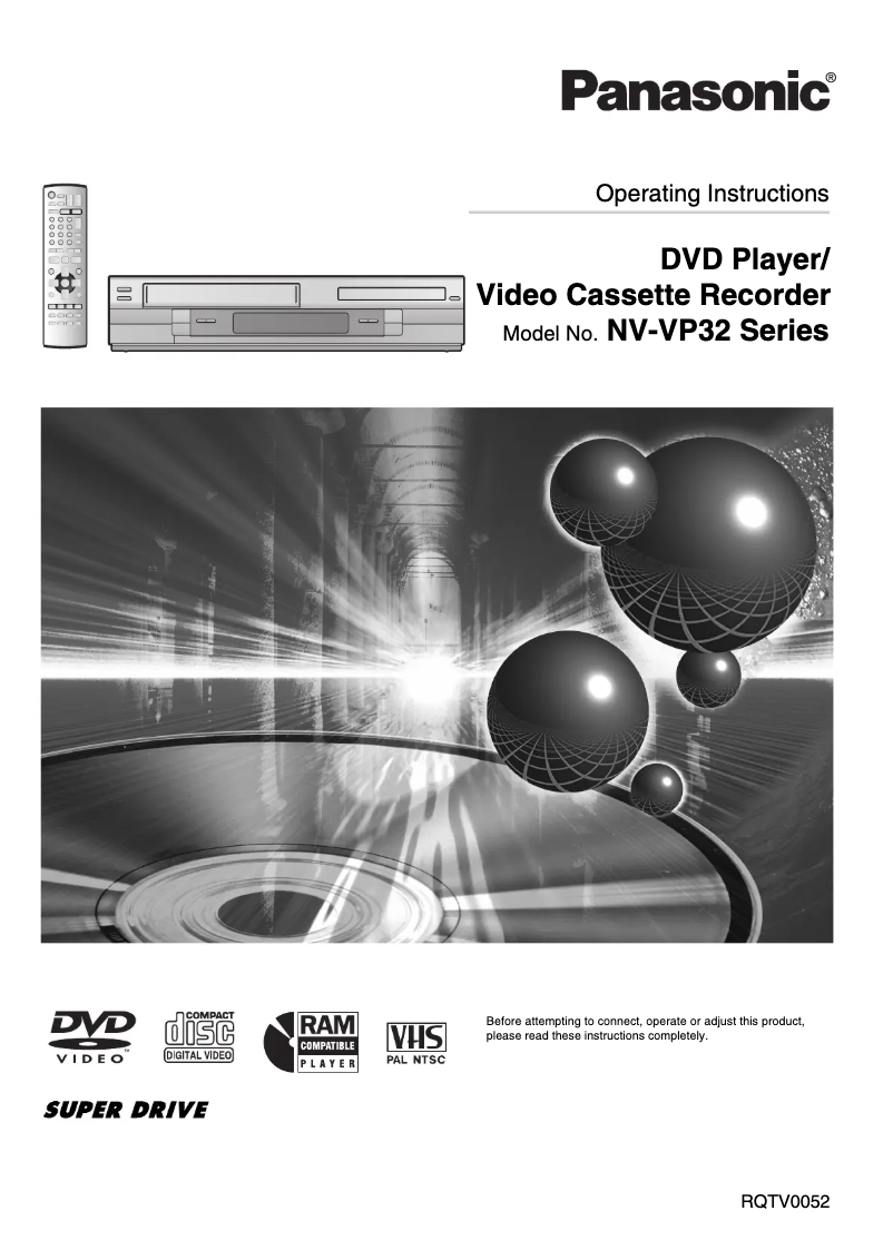 Page n°1 - Manuel utilisateur Panasonic NV-VP32