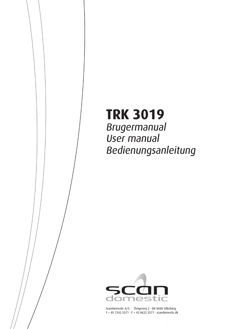 Image de la première page du manuel de l'appareil TRK 3019