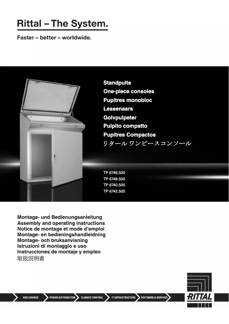 Page n°1 - Manuel utilisateur Rittal TP 6740.500