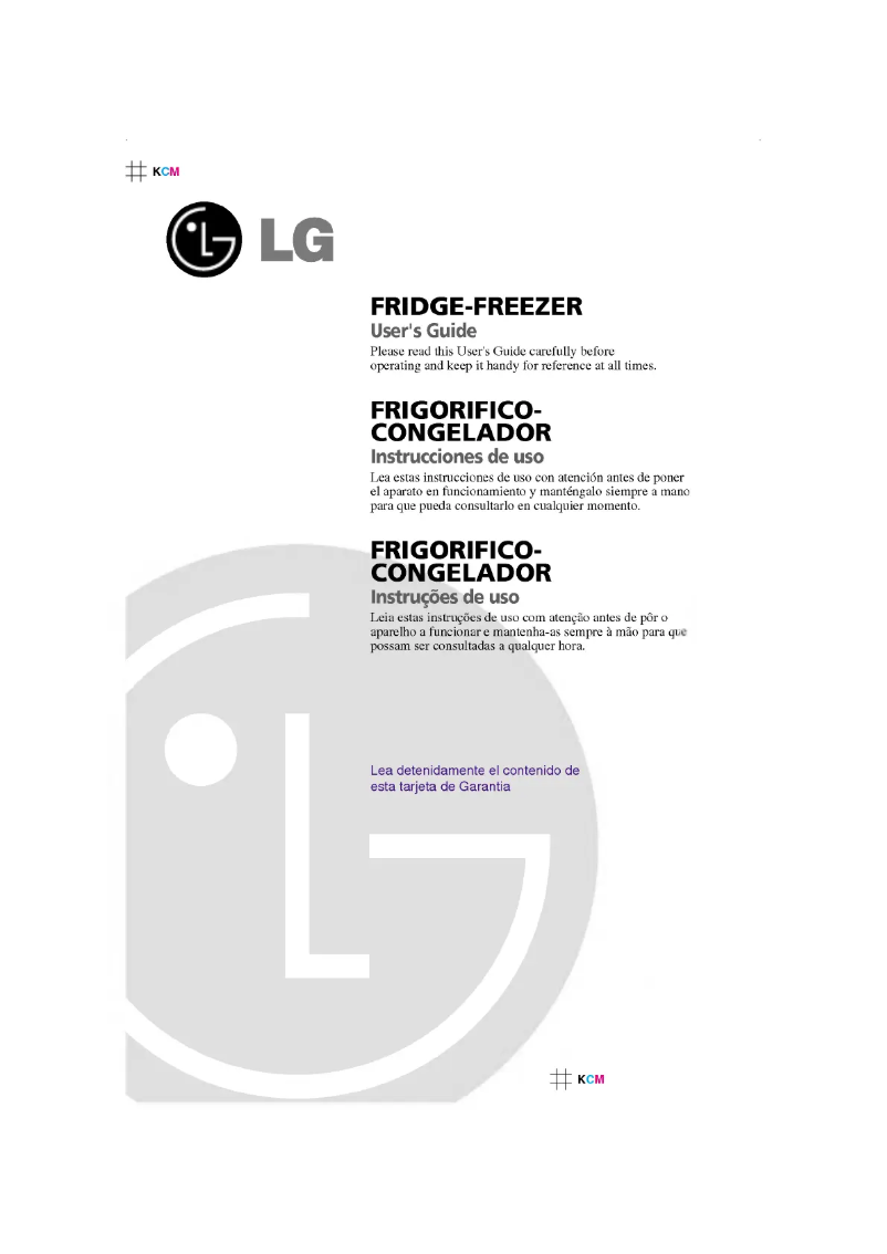 Page 1 de la notice Manuel utilisateur LG GR-409GTQA