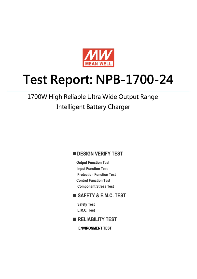 Image de la première page du manuel de l'appareil NPB-1700-24