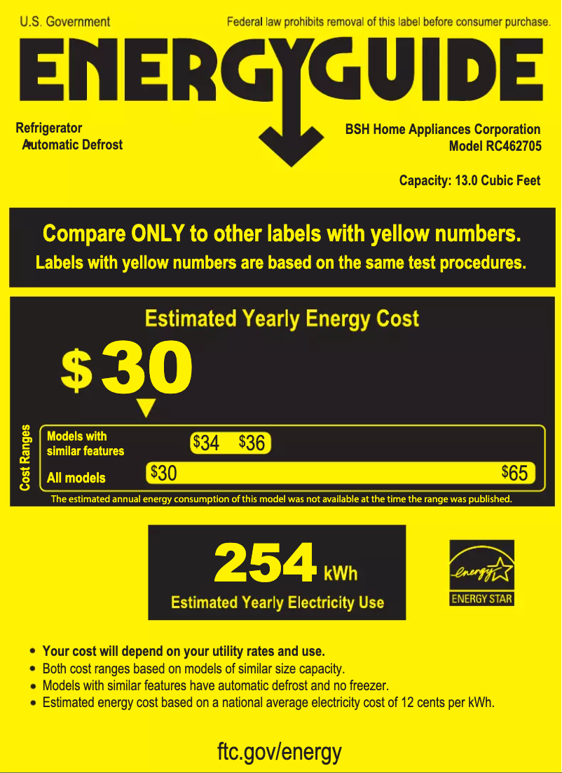 Page 1 de la notice Label énergétique Gaggenau RC462705