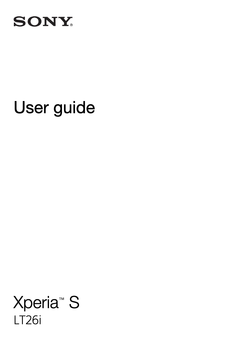 Page 1 de la notice Manuel utilisateur Sony LT26i