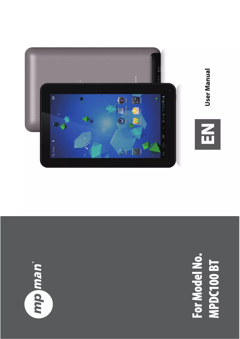 Page 1 de la notice Manuel utilisateur Mpman MPDC100 BT