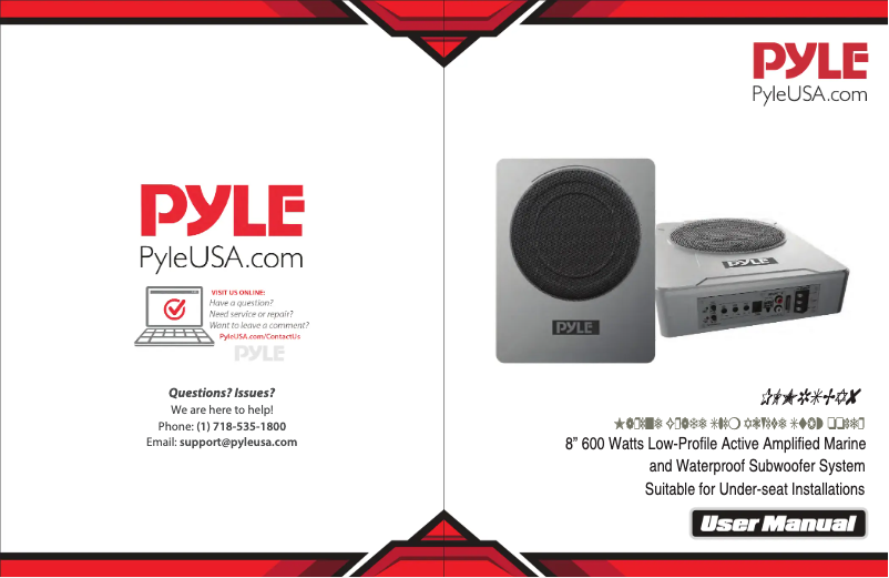 Page 1 de la notice Manuel utilisateur Pyle PLMRSBA8