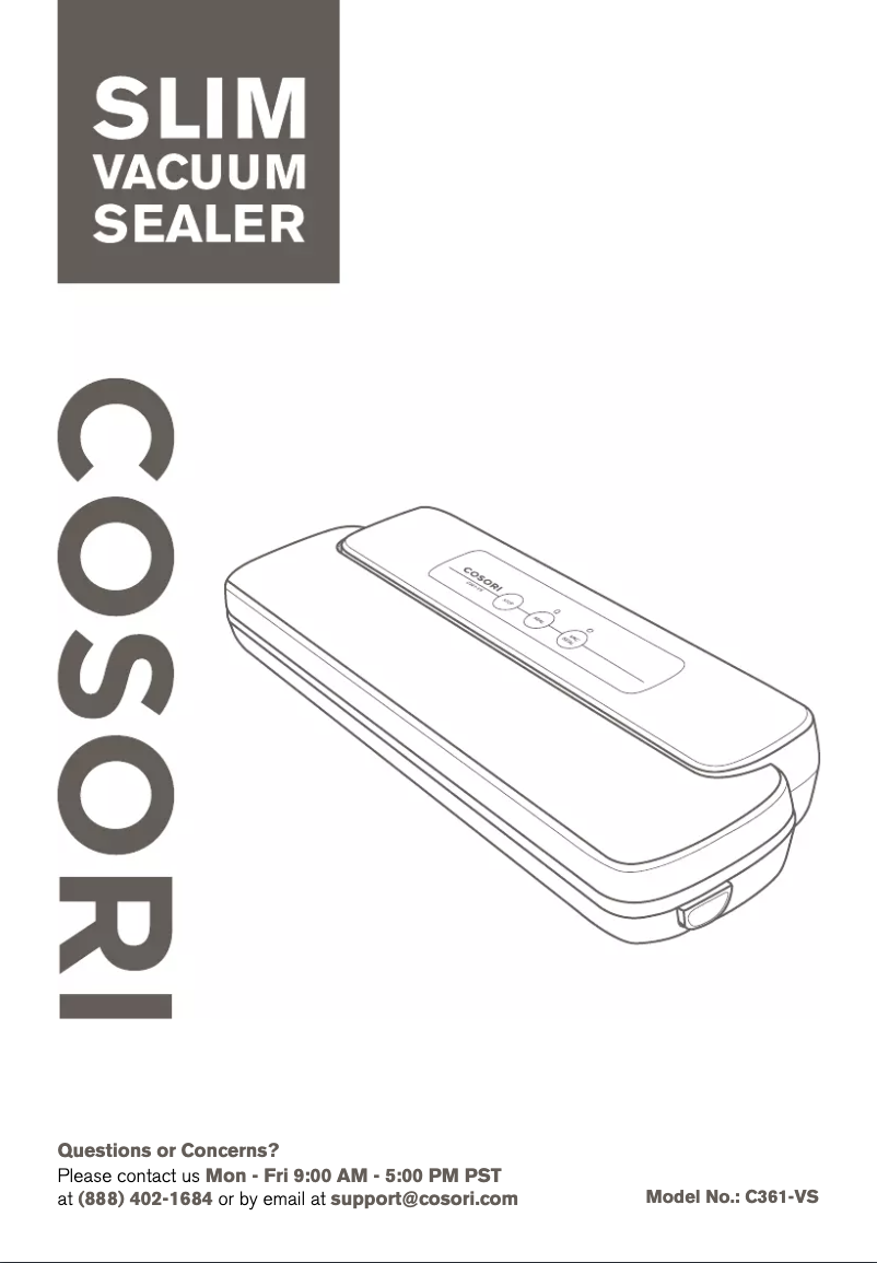 Page n°1 - Manuel utilisateur Cosori C361-VS