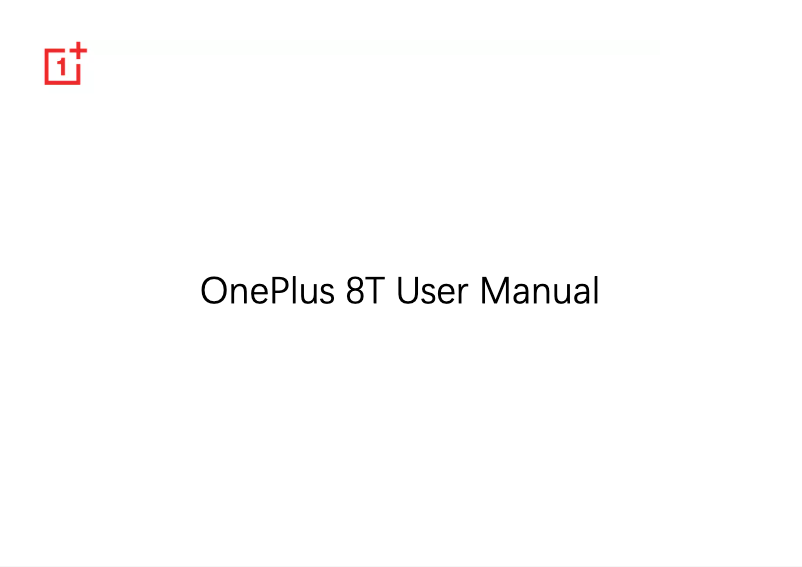 Page n°1 - Manuel utilisateur OnePlus 8T+ 5G