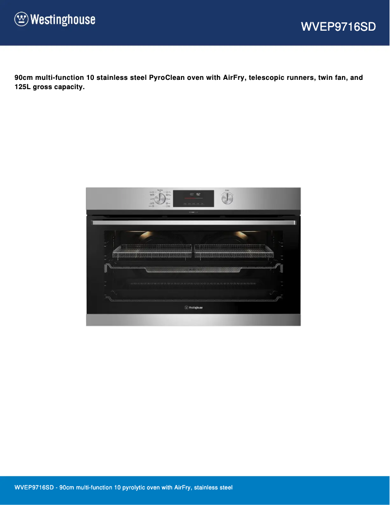 Image de la première page du manuel de l'appareil WVEP9716SD