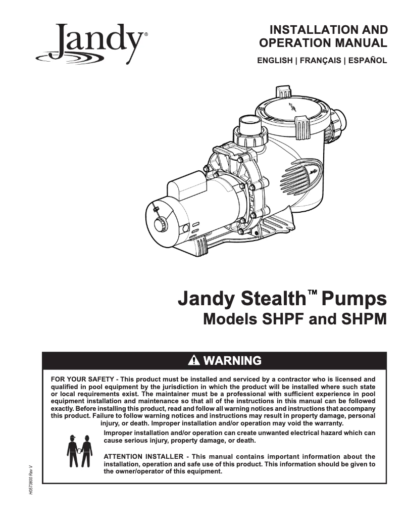 Página 1 del manual Manual de usuario JANDY Stealth