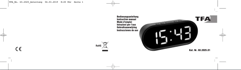 Image de la première page du manuel de l'appareil 60.2025.01