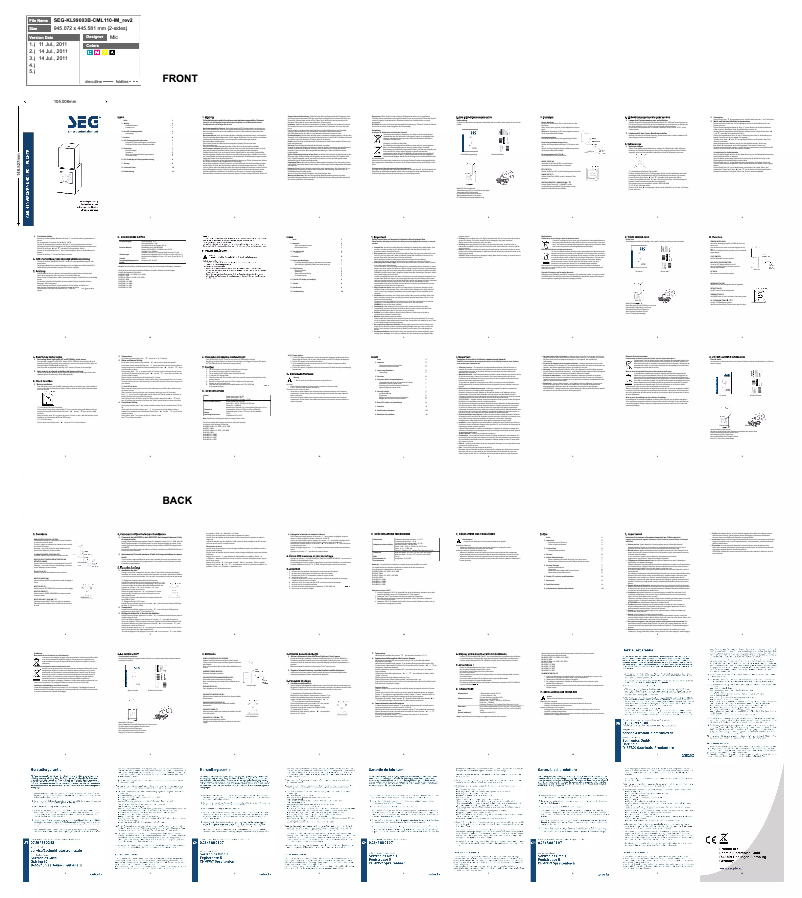 Image de la première page du manuel de l'appareil CML 110