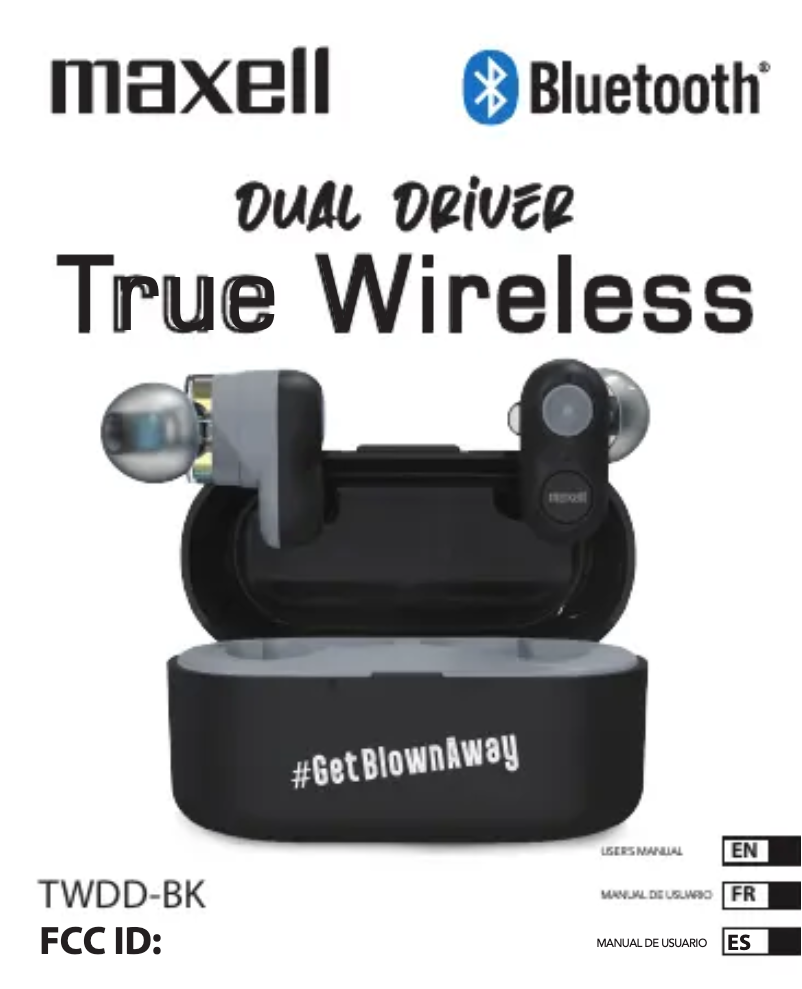 Page 1 de la notice Manuel utilisateur Maxell Dual-Driver True Wireless