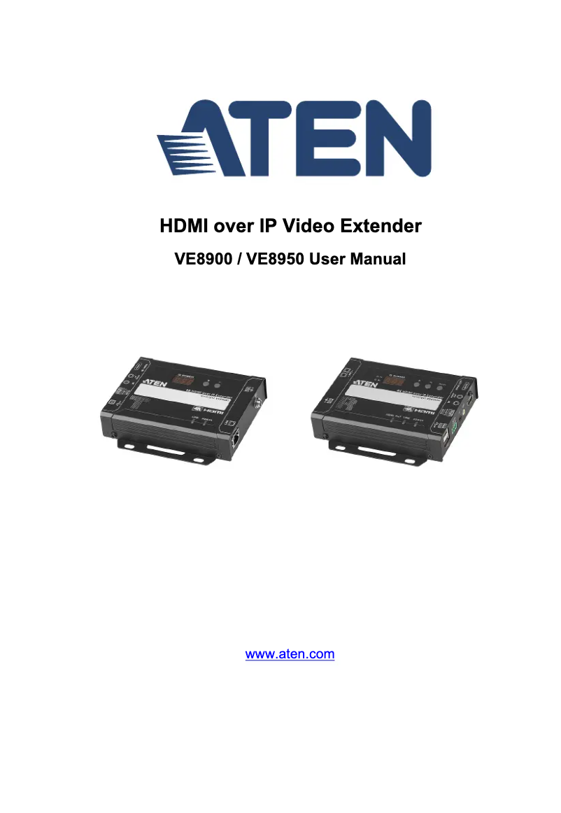 Page n°1 - Manuel utilisateur ATen VE8950R