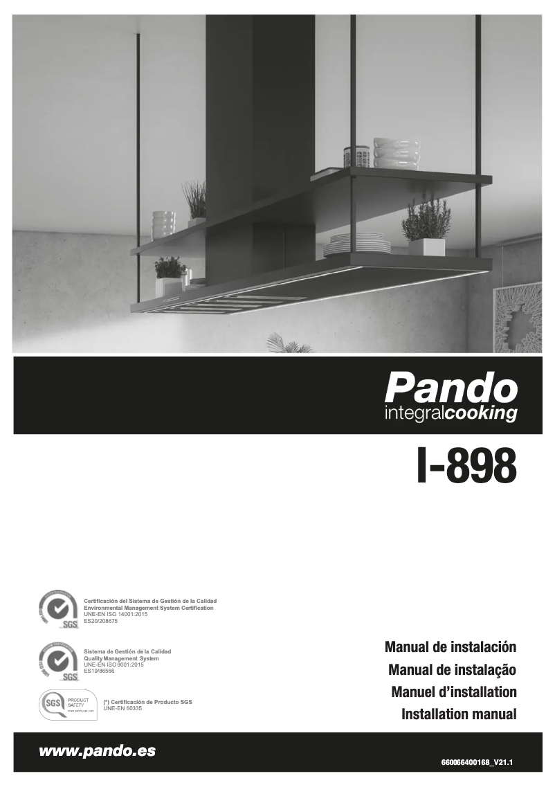 Page 1 de la notice Manuel utilisateur Pando I-898