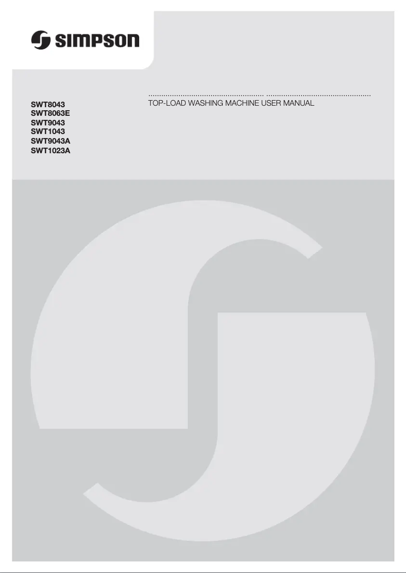 Page n°1 - Manuel utilisateur Simpson SWT9043