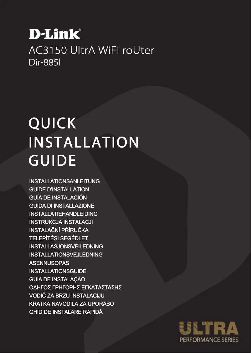Page 1 de la notice Guide d'installation D-Link DIR-885L