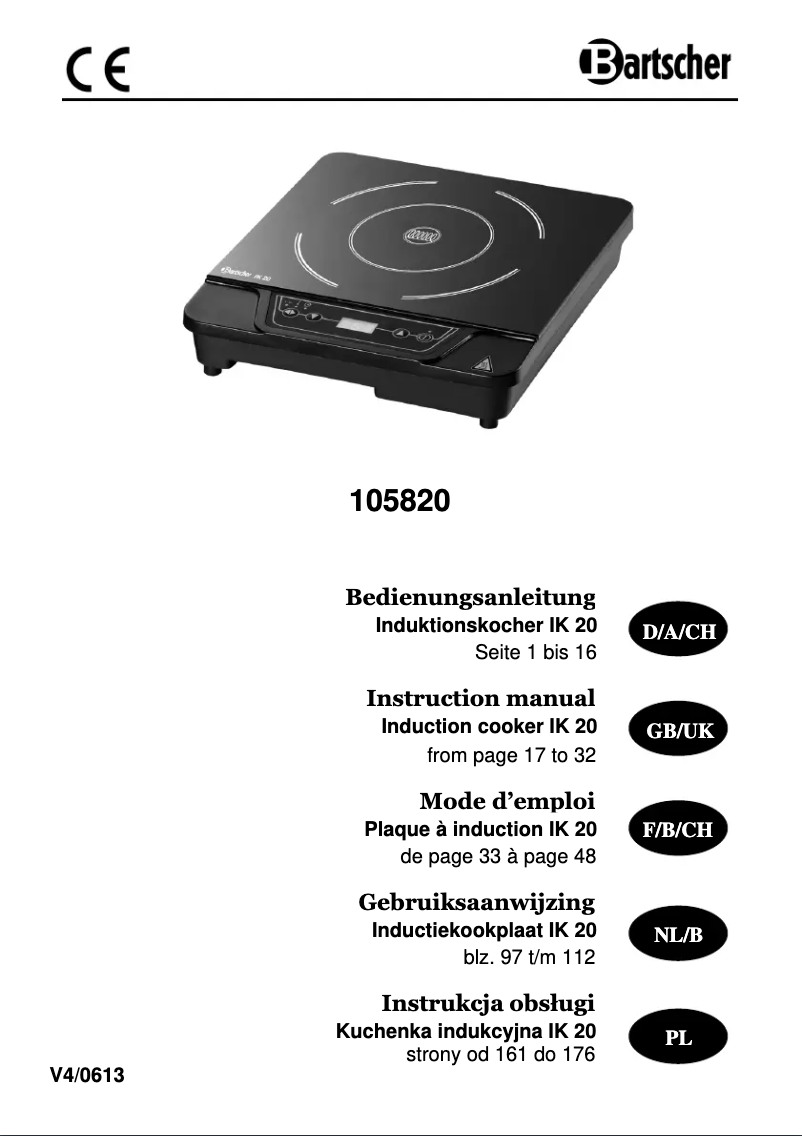 Página 1 del manual Manual de usuario Bartscher IK 20