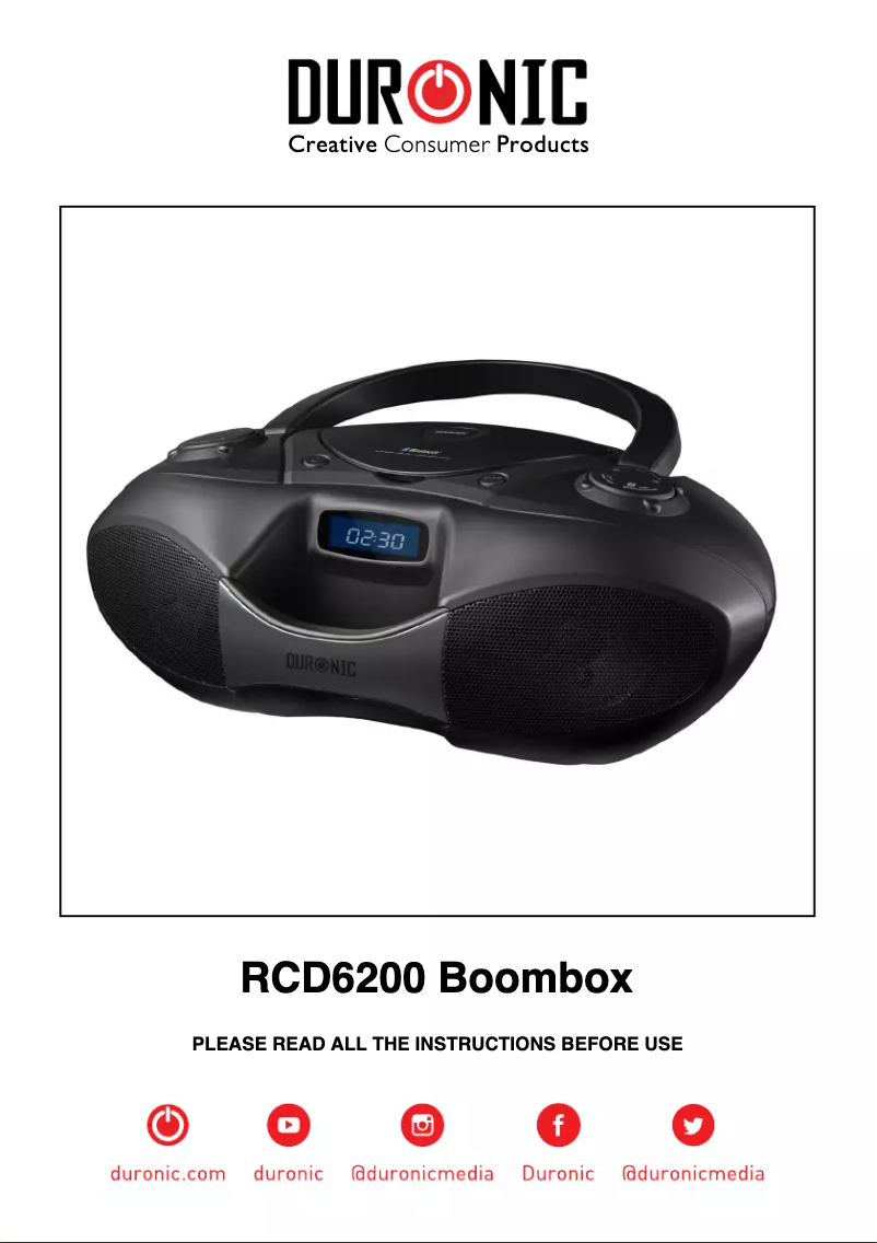 Image de la première page du manuel de l'appareil RCD6200