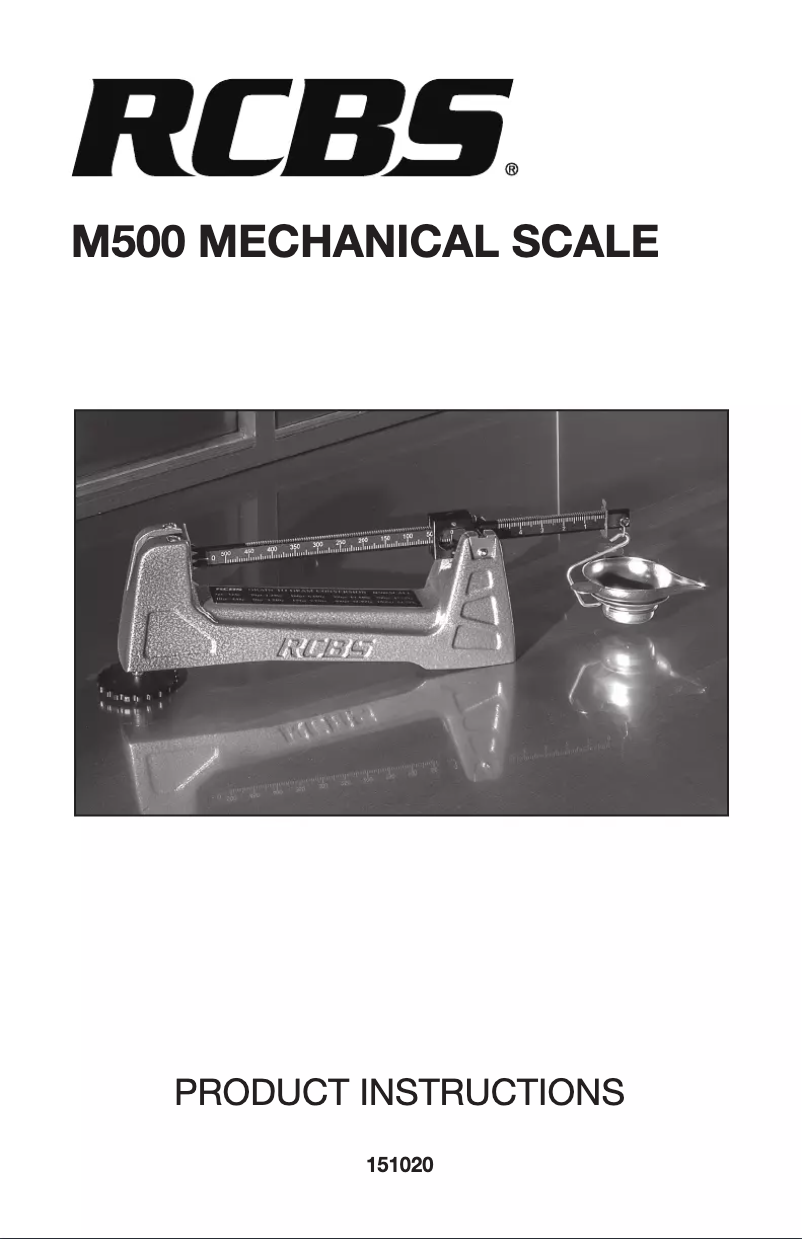 Page 1 de la notice Manuel utilisateur RCBS M500